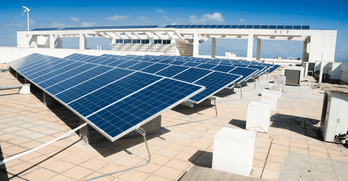 Commercial solar installation