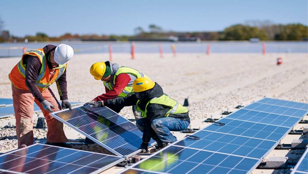 Solar panel installation in Orange County